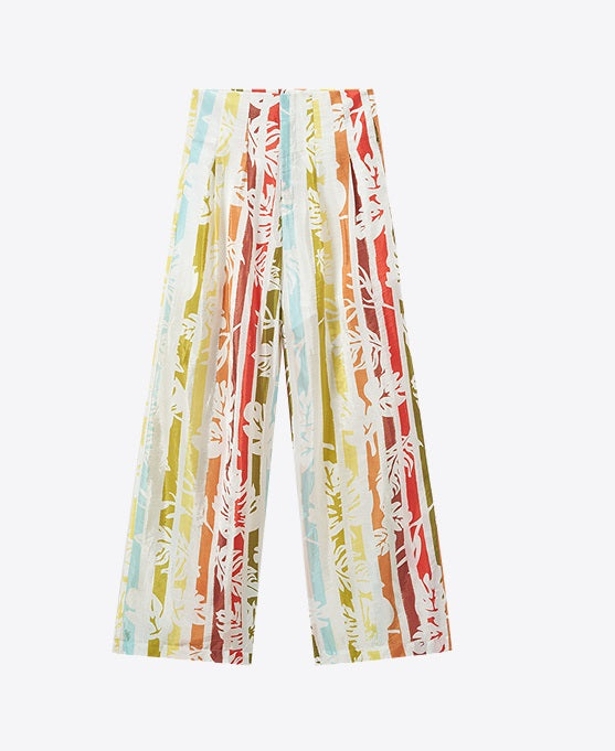COMME MOI Lv Yan designer summer women's high-waisted wide-leg pants - TYE.