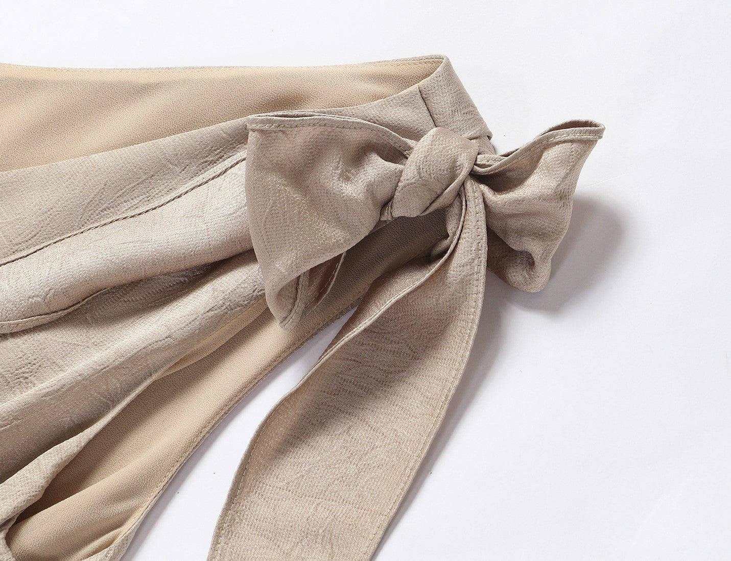 WANGXO | Satin Crossover V-Neck Dual-Wear Top -VIOLETTA.