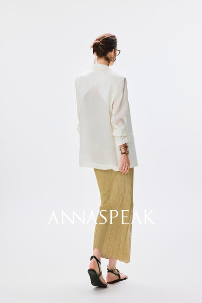 ANNASPEAK dry soft and cool VISCOSE pit strip suspender straight skirt set-CHOTA.