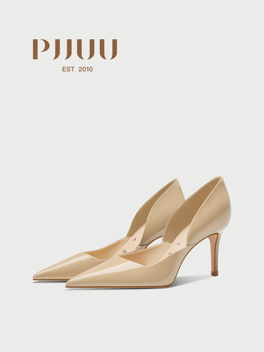 PJJUU nude pointed toe high heels - BIT.