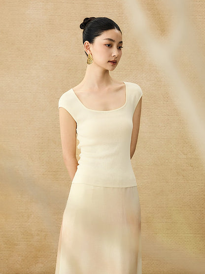 HECO Chinese U-neck Shoulder Top Early Summer Popular Cool Wear - MART.