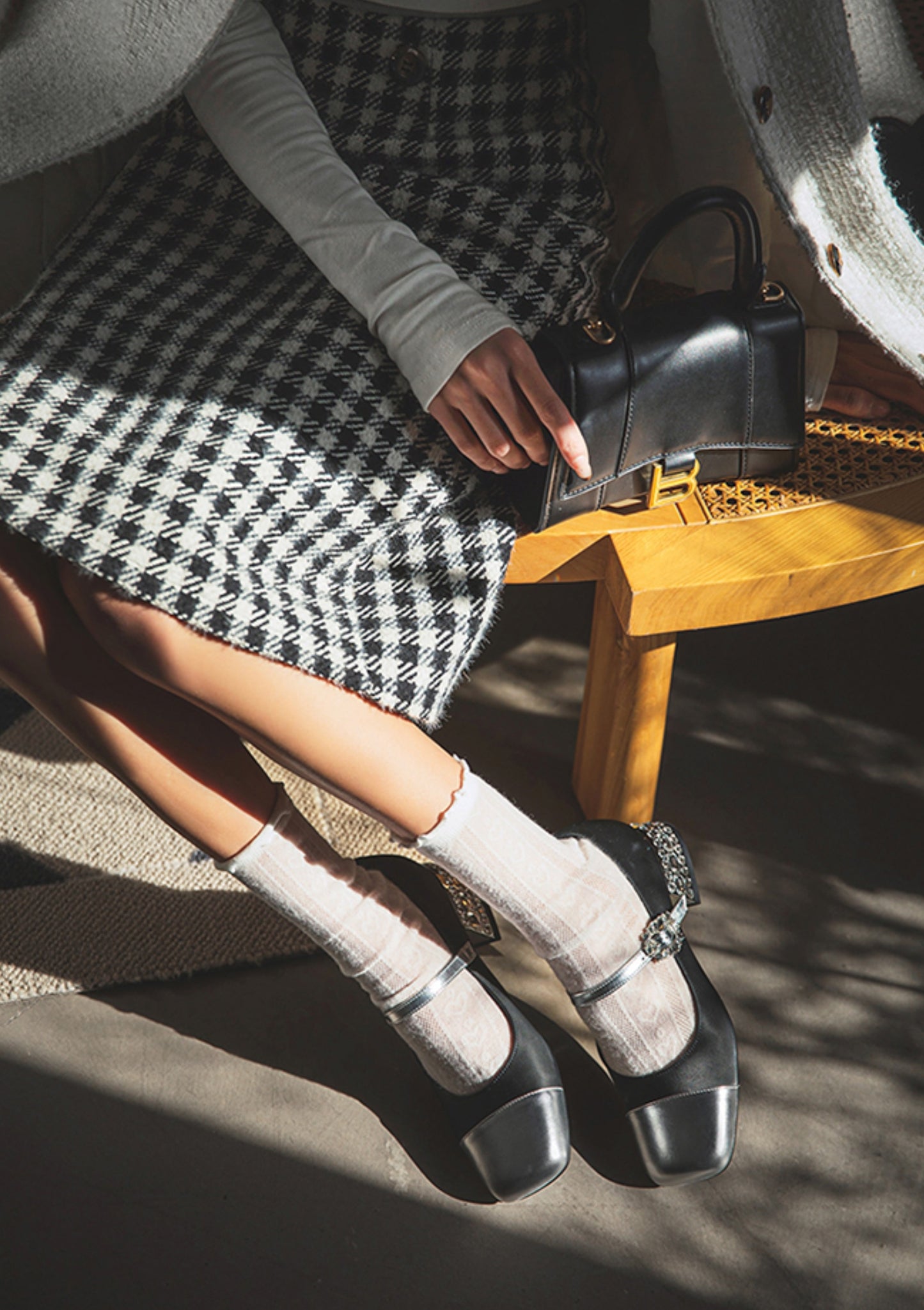 SHOESZOOO Maryjane Leather Square-toe Block Heels - PLIANT.