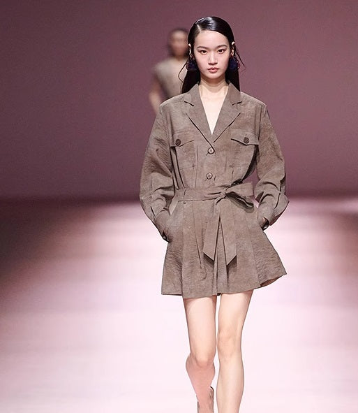 COMME MOI  women's retro high-waisted cargo shorts - LEVI.