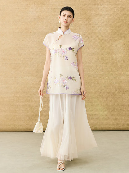 HECO Chinese style simple large elegant and flowing skirt - ELITE.