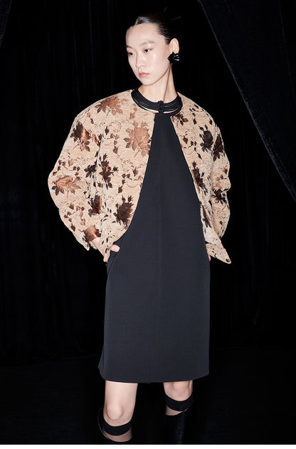 M essential Mackay designer Drop-coffee jacquard puffer jacket - apere.