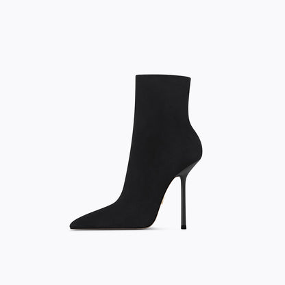 Fabfei Fall/Winter pointed toe suede stiletto heel boots - Maillard