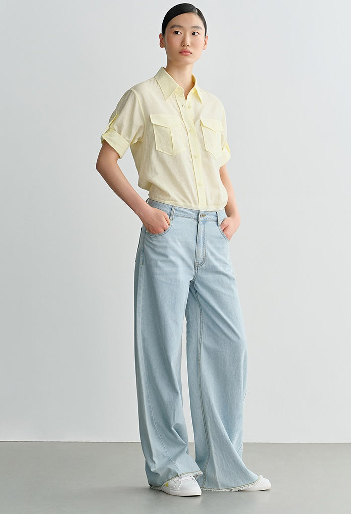 COMME MOI summer women's gentle linen shirt - HANAH.
