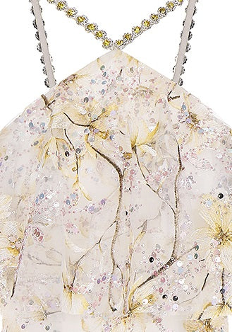 Wardrobes by Chen Elegant wedding guest Halter Sleeveless Lace bridal Dress- Megan