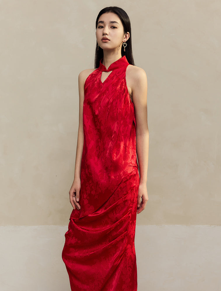 HECO Acetate Pleated Vest Sleeveless Top Skirt Set - prue.