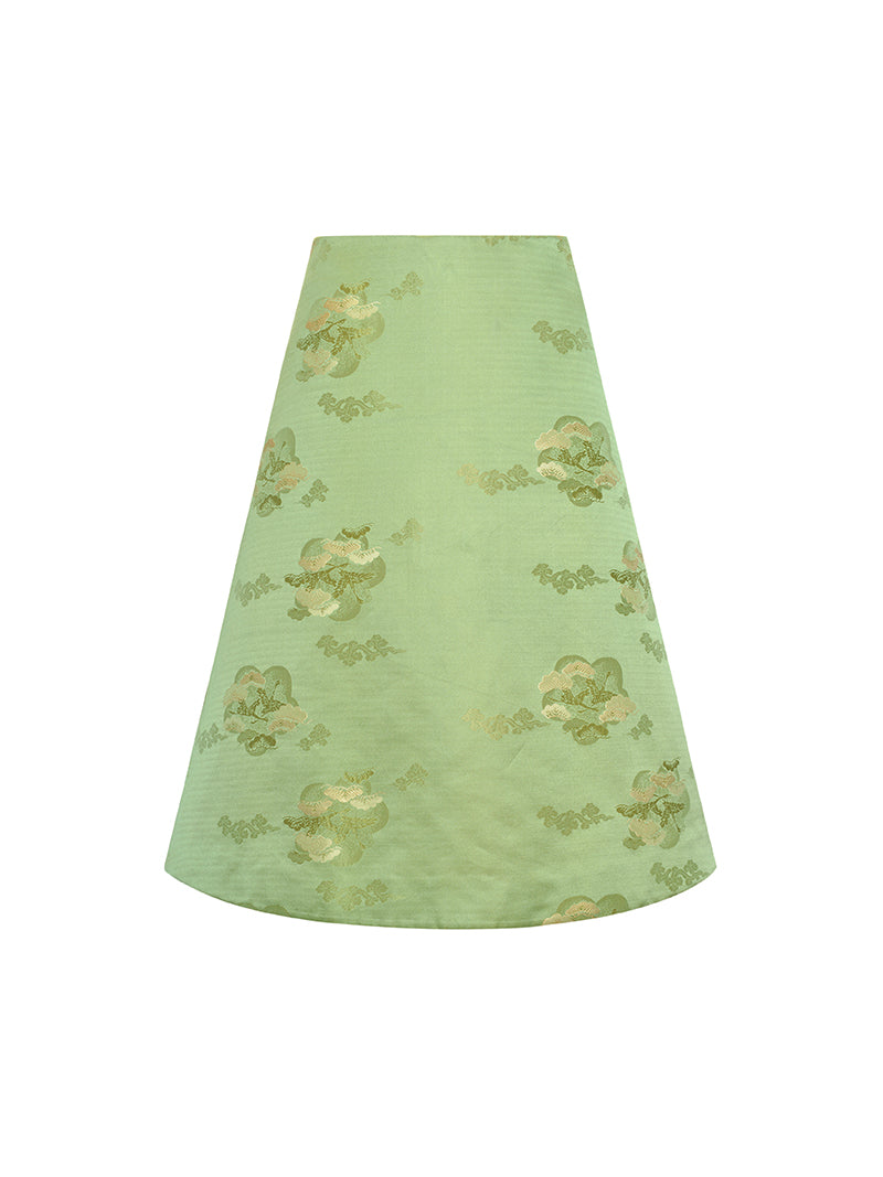 M essential Mackay's designer orchid puffer gilet shirt skirt Pant set - three.