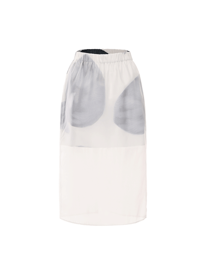 ATELIER MISS LU Calla Lily Print Fake Two-Piece Skirt - SARAH.