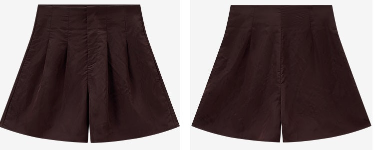 COMME MOI  summer brown high-waisted shorts - CHLOE.