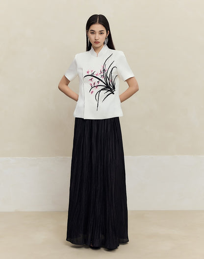 HECO Draped Acetate Short Sleeve T-Shirt Top Women - ministry.