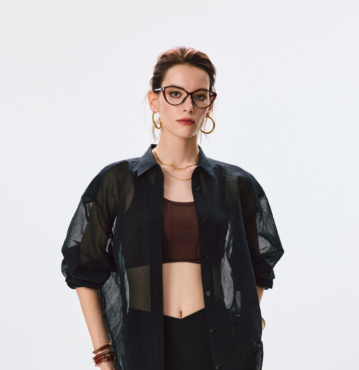 ANNASPEAK  Chest pad nude sports vest -AINA.