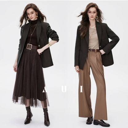 AUI Casual Blazer New High-end Temperament Suit Two-Piece Skirt - Hae-Won.