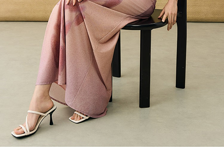 HECO Chinese gradient floral flowing temperament skirt - SWAED.