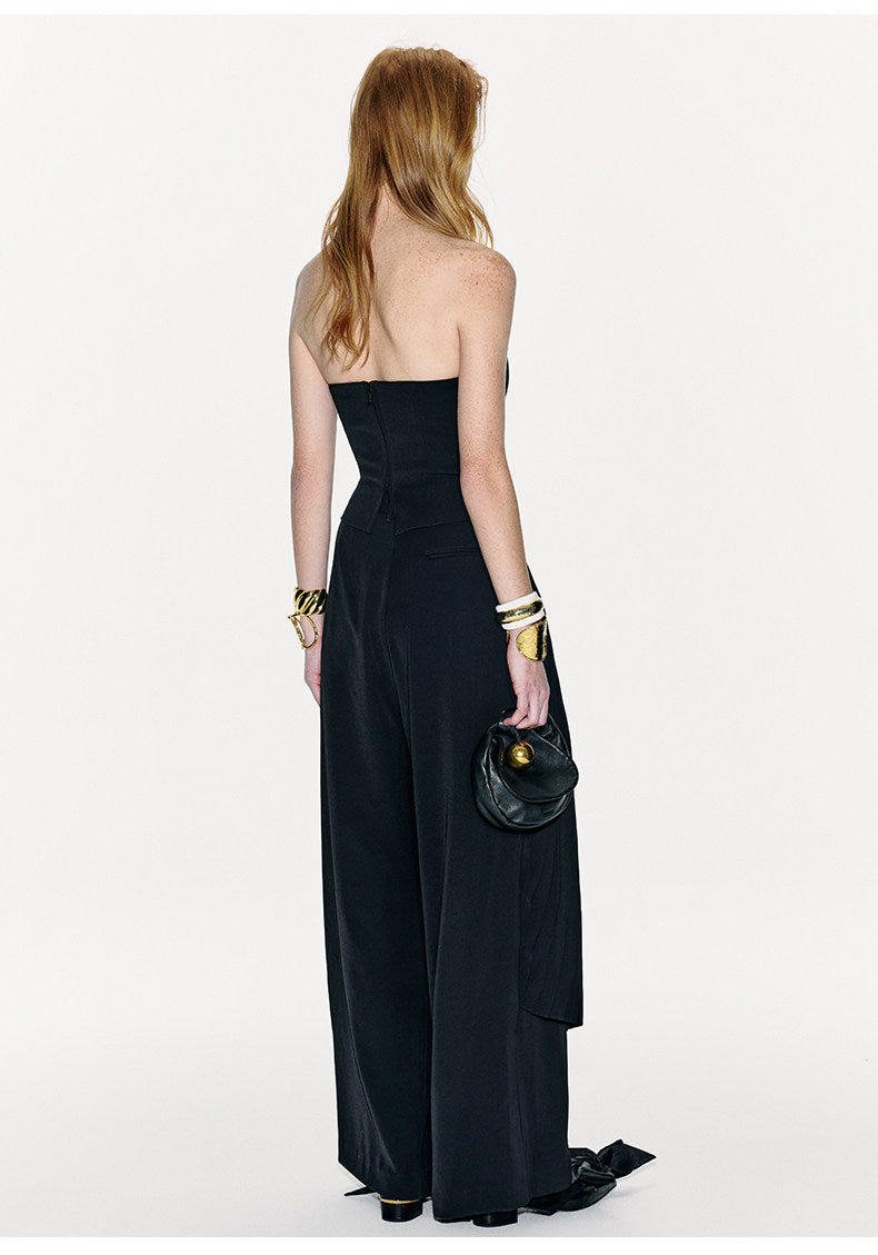 ATELIER MISS LU Fall/Winter deconstructed pleated panelled pants - CLEMENTINE