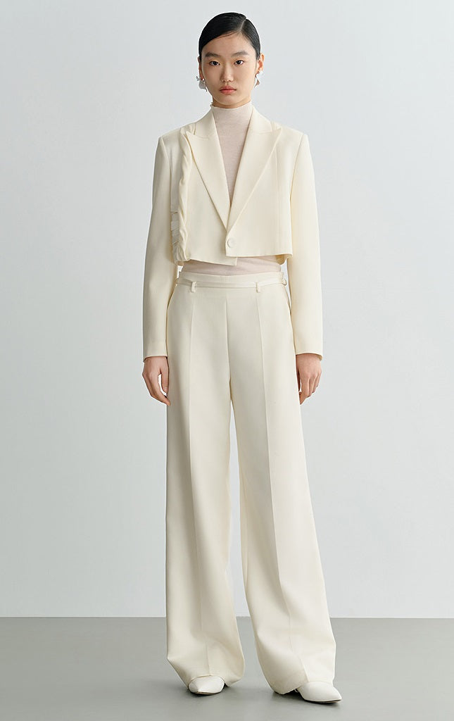 COMME MOI Lu Yan designer's new wool slimming wide-leg pants - ZARIA.