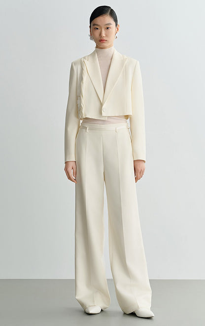 COMME MOI Lu Yan designer's new wool slimming wide-leg pants - ZARIA.