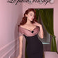 Le Palais Vintage original elegant pink black lace fake two-piece dress - Tiolo