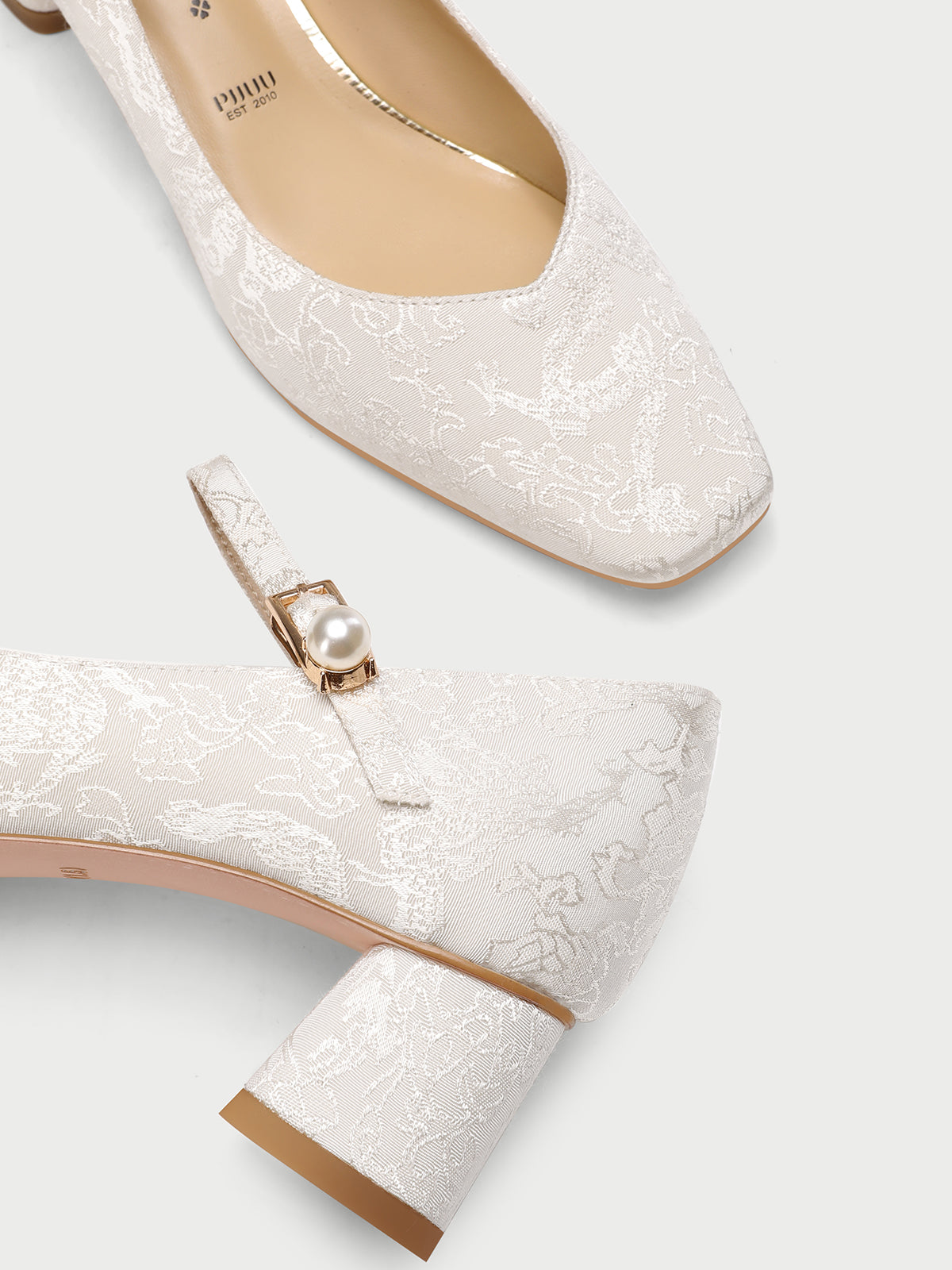 pjjuu white maryjane new Chinese style women's shoes - SHAW