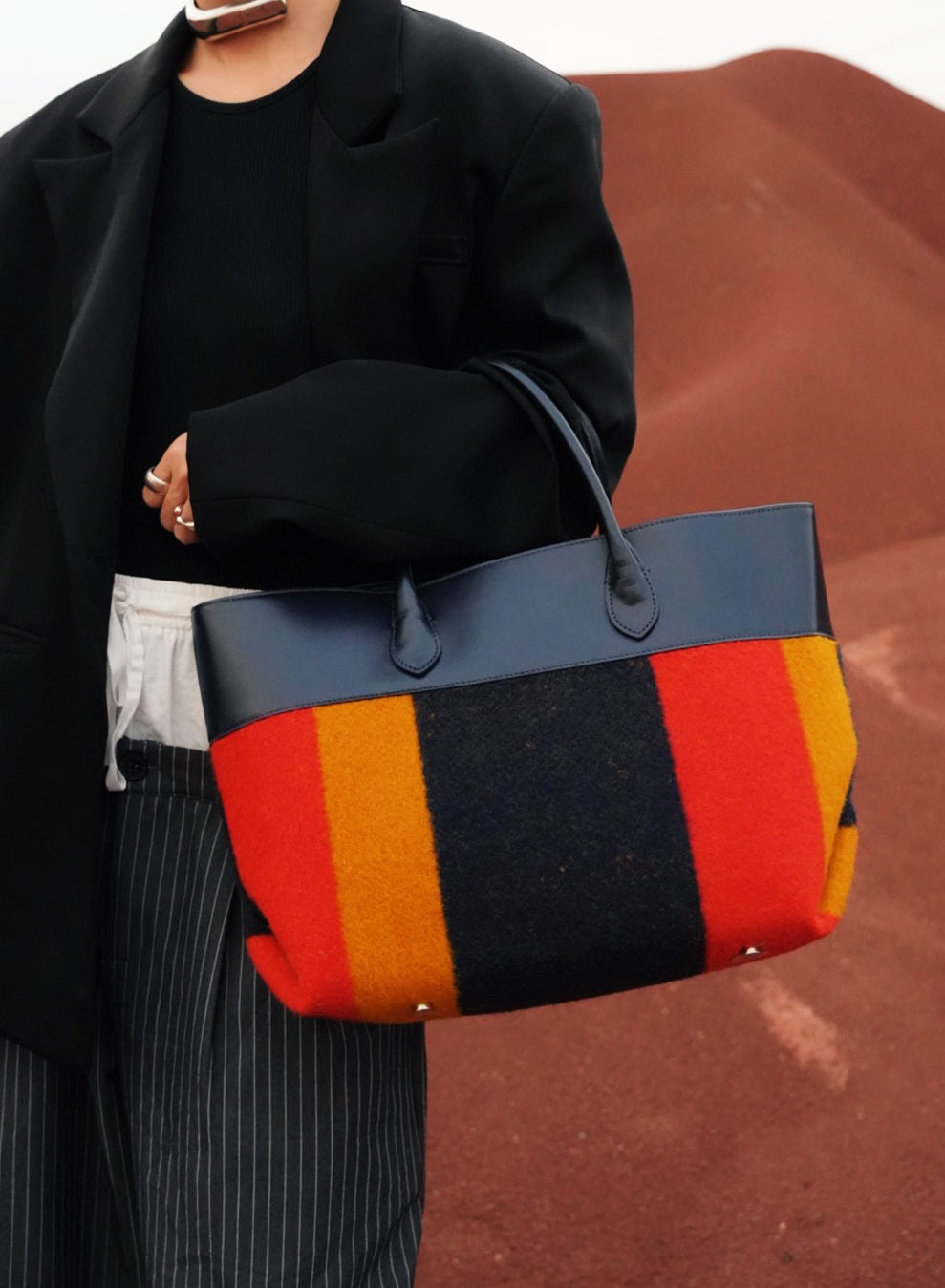 IUBALLET Large Capacity Commuter Multicolored Tote Bag - FOLLOW.