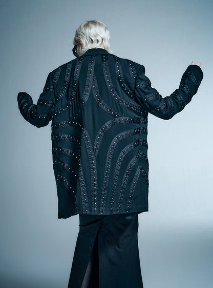 ANNAKIKI design four-pointed star hook blazer suit-HANYU