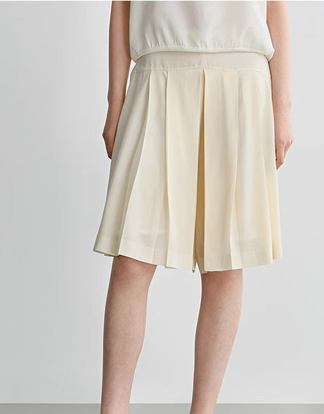 COMME MOI casual pressed pleated A-line culottes shorts - FRANCE.