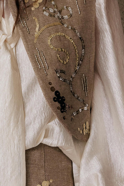 M essential Enchanting Exotic  Resort Linen Vest Chiffon Shirt-AMIRELLE.