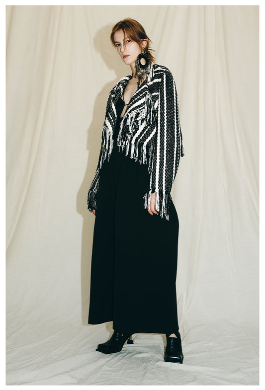 Autumn winter striped long sleeves suits tweeds coat - MER