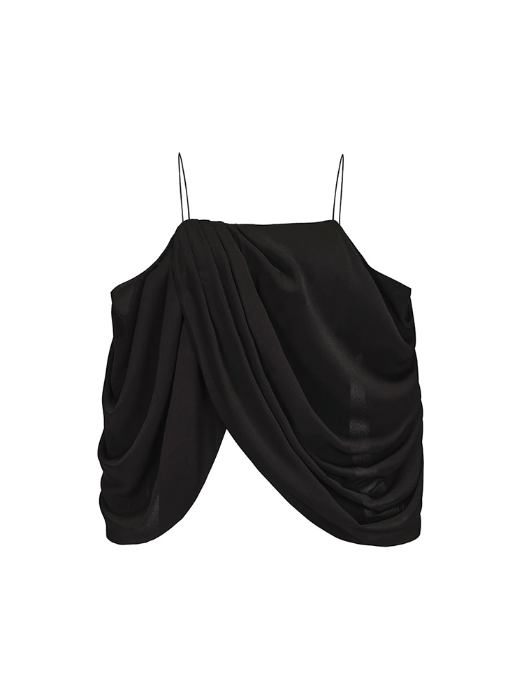 ATELIER MISS LU Drap Design Off-the-Shoulder Camisole Top - JASON.