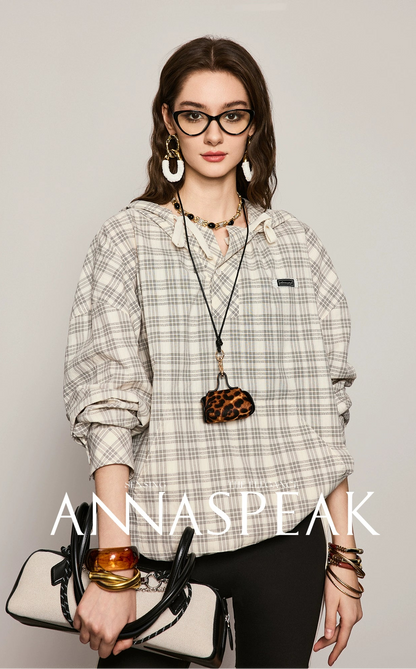 ANNASPEAK Vintage Hooded Loose Cotton Sweatshirt-ROX.