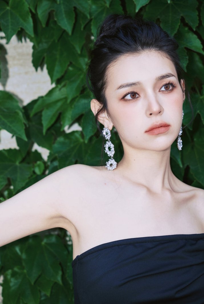 DOLLY Luxury Black Retro Chest Wrap Sleeveless Pleated Slim Fit Mermaid Dinner Dress-IVORY