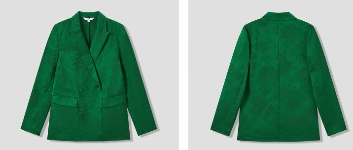 COMME MOI Lv Yan Designer Spring Women's Double-Breasted Suit &Suspender - AUTUMN.