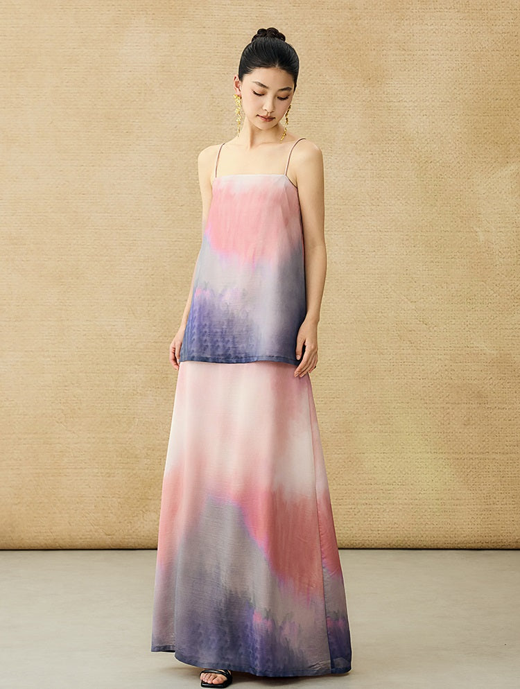 HECO Chinese Blended Temperament Silk Drape Hip Skirt - SOULS .