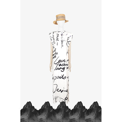 TUYUE black moon print resort dress- PRIYA