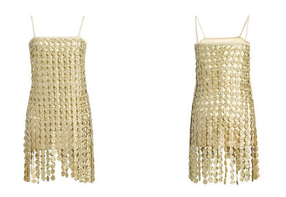 ZHUCHONGYU gold wire plate tassel drape suspender-GON.