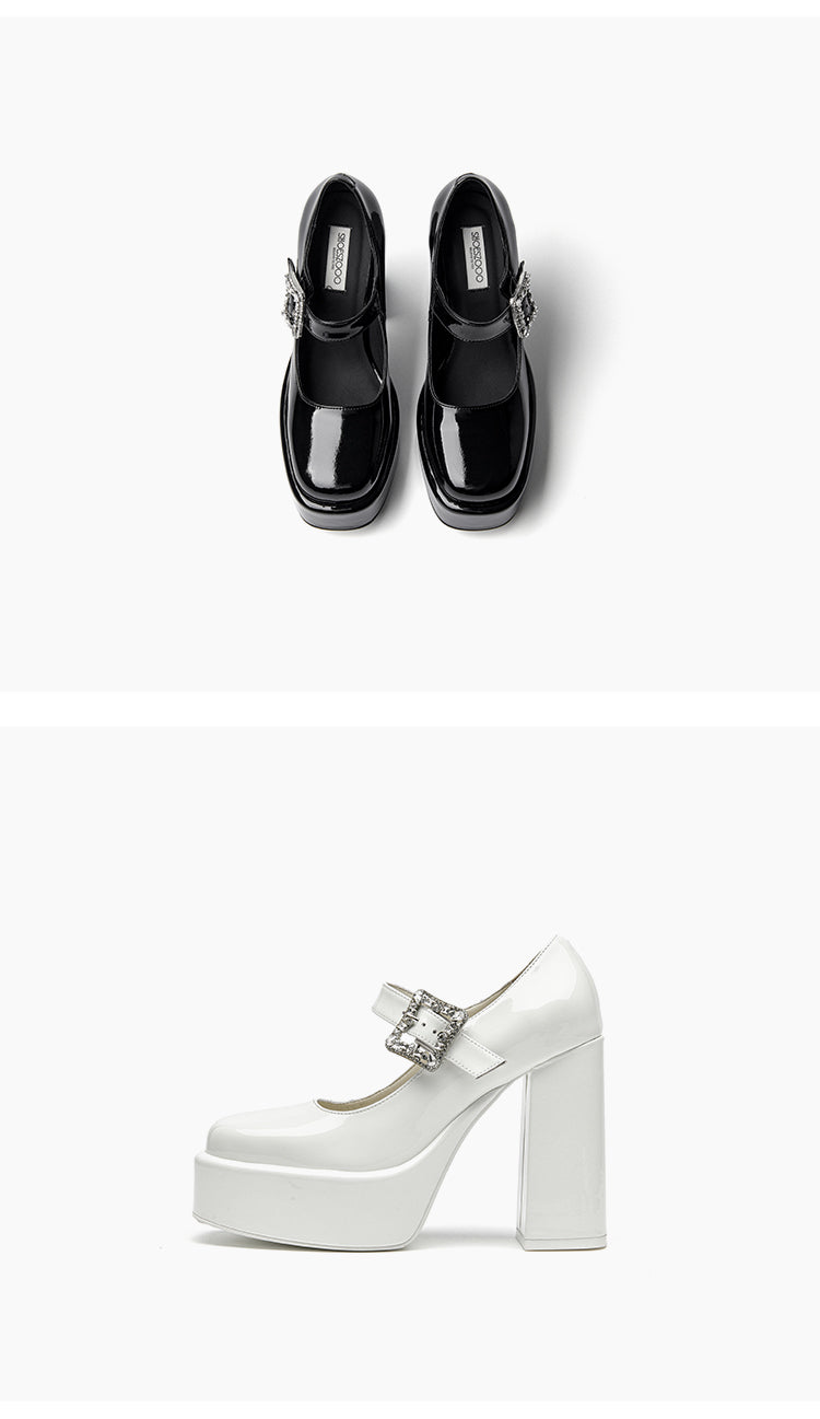SHOESZOOO Platform High Block Heels - LENGTHIE.