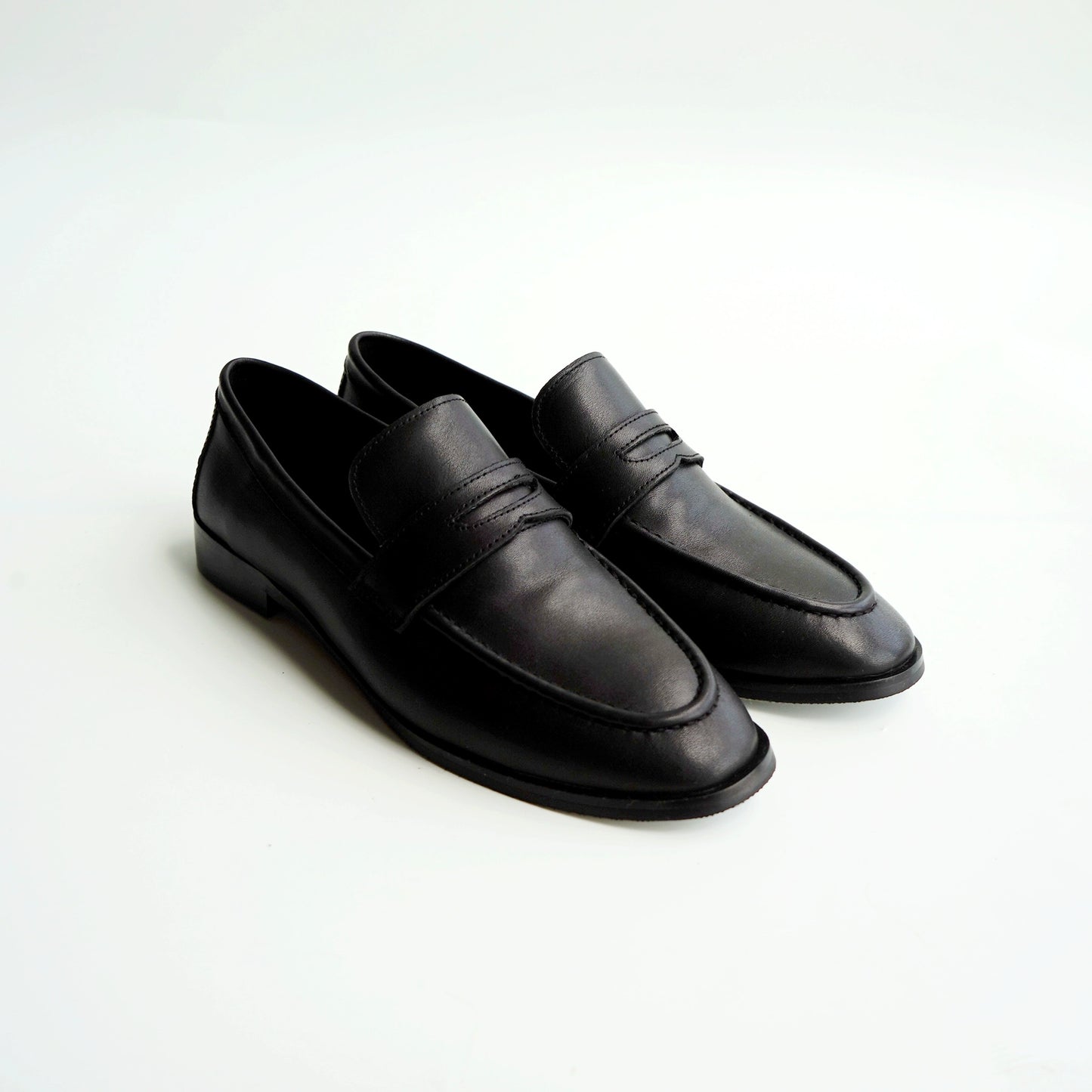 B-FEI classic black leather round-toe shoes-TENNY.