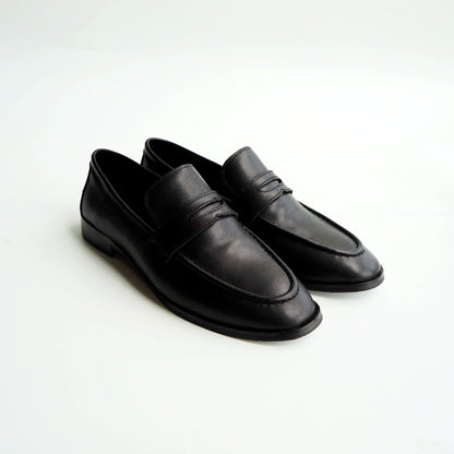 B-FEI classic black leather round-toe shoes-TENNY.
