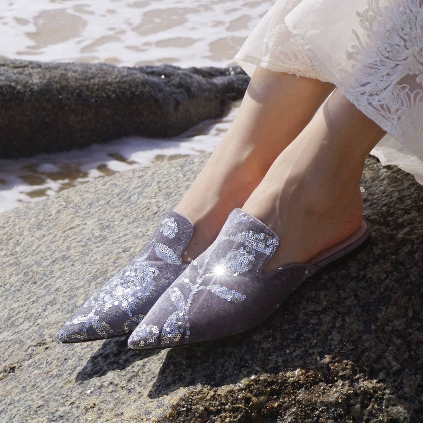 B-FEI Chinese pointed toe women's mules sandals-FAIYAZ.