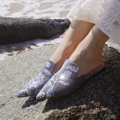 B-FEI Chinese pointed toe women's mules sandals-FAIYAZ.