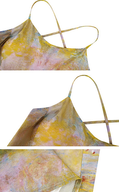 HECO Stacked Layered Midi Long Slip Dress  - KING.