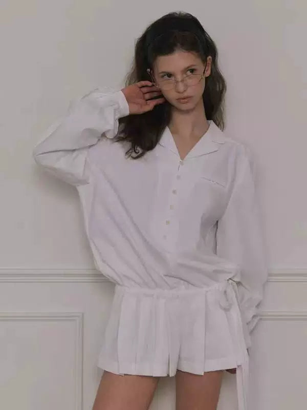 NOTHING WRITTEN flair shirt dress women's summer niche -ZOEY.