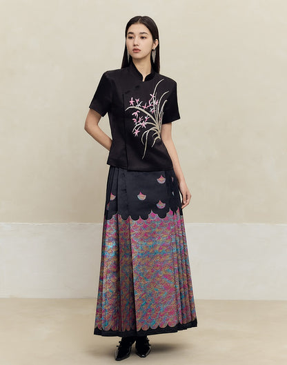 HECO Handmade Bead T-shirt Top Skirt Set - sins.