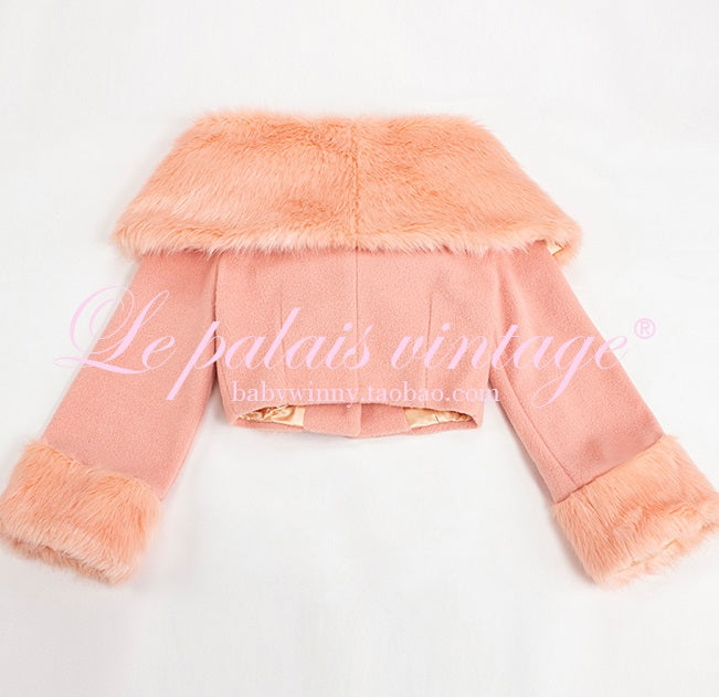 Le Palais  Peach Pie Slim Coat + Skirt Peach Pink Suit-PALM