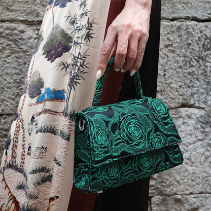 B-FEI original design new Chinese vintage rose crossbody bag-PESOS