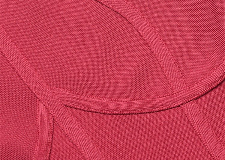 DOLLY Elegant Sleeveless Stand Collar Body Hug Midi Sexy Date Dress-NAT