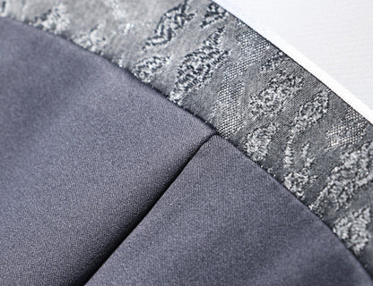 WANGXO Plum Steel Jacquard Suit-Collar Umbrella Waist Vest - VEXIS.