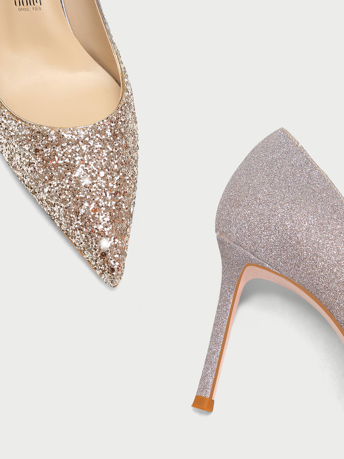 PJJUU glitter shimmering stiletto pumps shoes - ETHAN